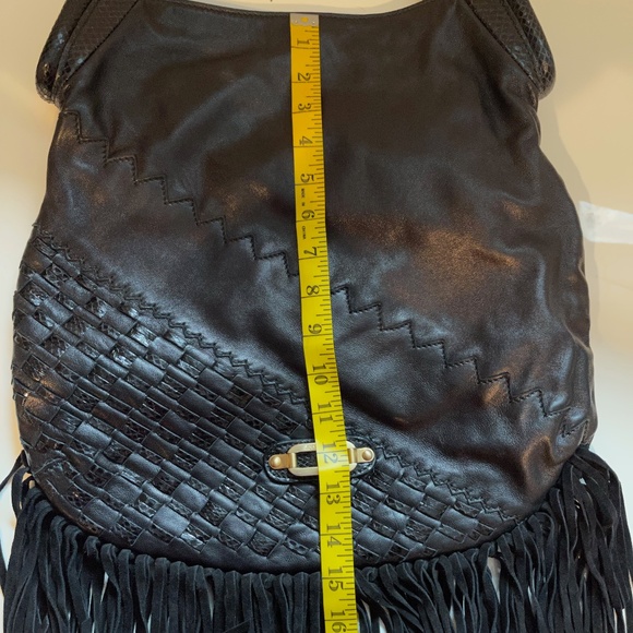 Jimmy Choo Leather and Suede Fringed Handbag - Picture 9 of 12